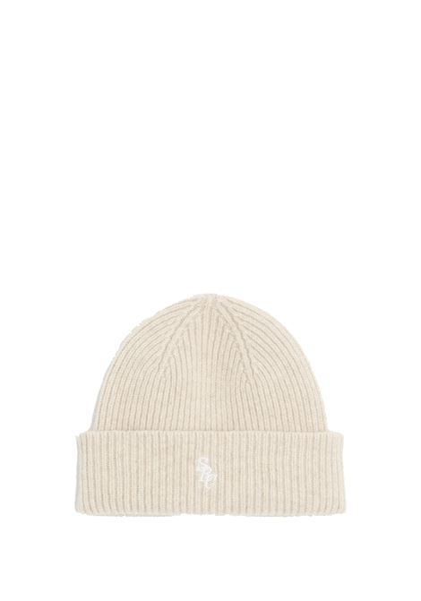 src beanie unisex beige in wool SPORTY & RICH | ACAW234NT